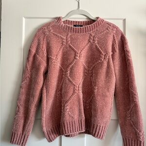 Velvet Knit Dusty Pink Sweater